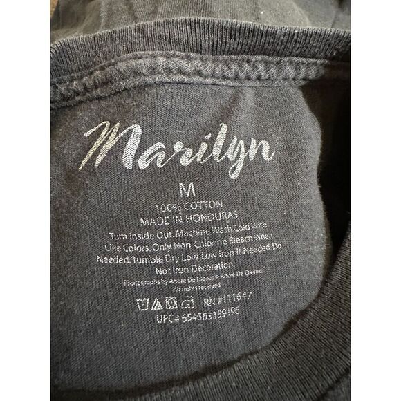 Marilyn Monroe Black T Shirt Size Medium - Picture 3 of 9